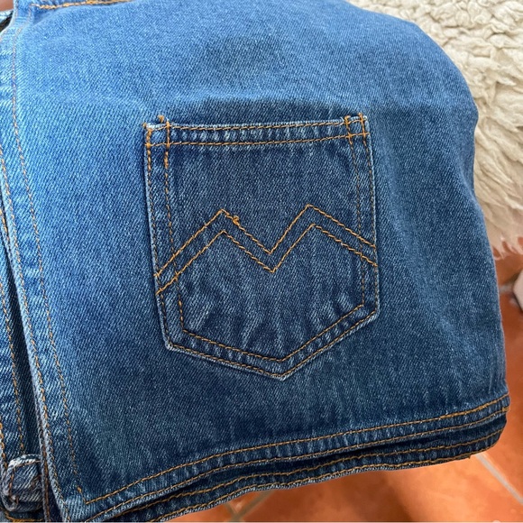 Dining Vintage Denim Jeans Placemats With Pocket Set Of 5 Retro Orange Stitching Poshmark